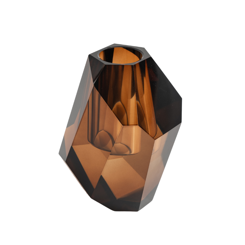 Chelmsford Crystal Vase Amber | Natalie Jayne Interiors | Claremont, WA