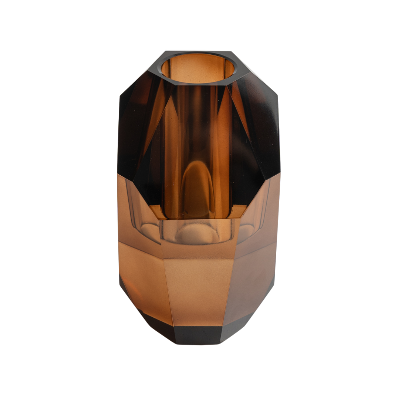 Chelmsford Crystal Vase Amber | Natalie Jayne Interiors | Claremont, WA