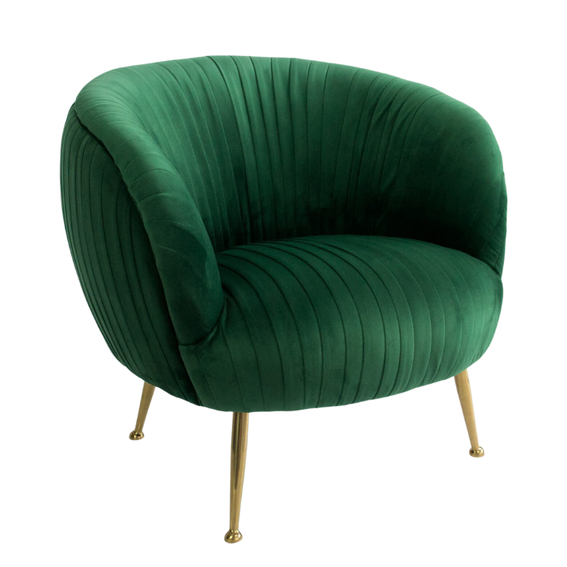 Kelly Velvet Armchair Emerald Green Natalie Jayne Interiors