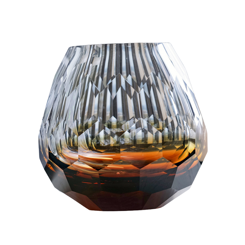Tyra Etched Vase Large Amber | Natalie Jayne Interiors | Perth, WA