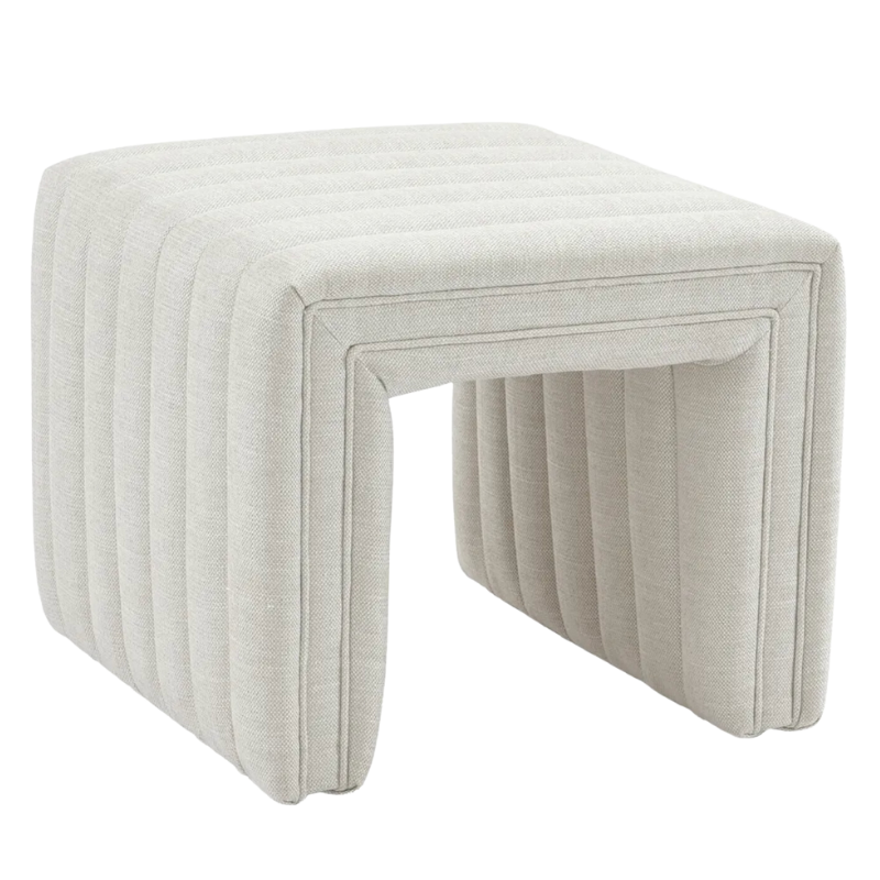Langham Stool Natural Linen | Natalie Jayne Interiors | Perth, WA