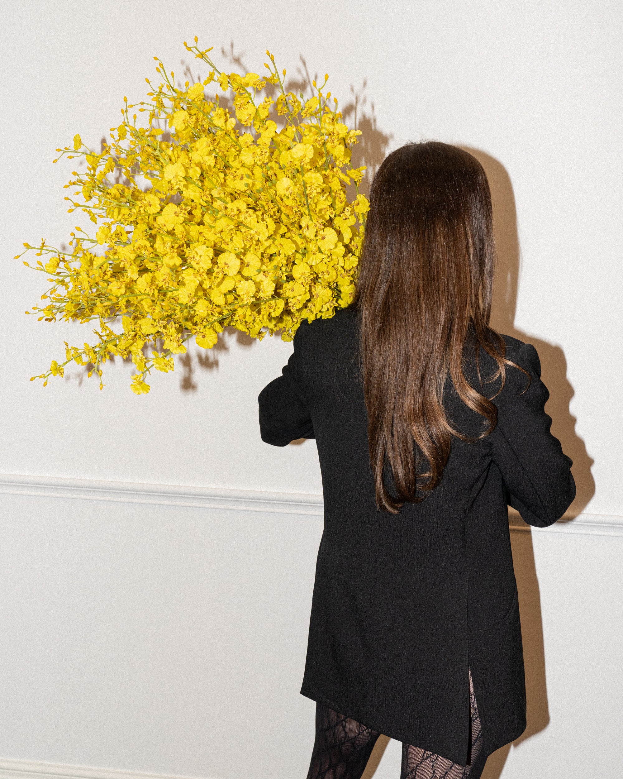 34.5" Yellow Dancing Orchid