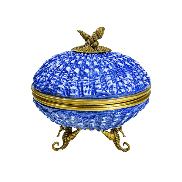 Porcelain and bronze seashell trinket box | Antique style decorative home accessories Perth WA