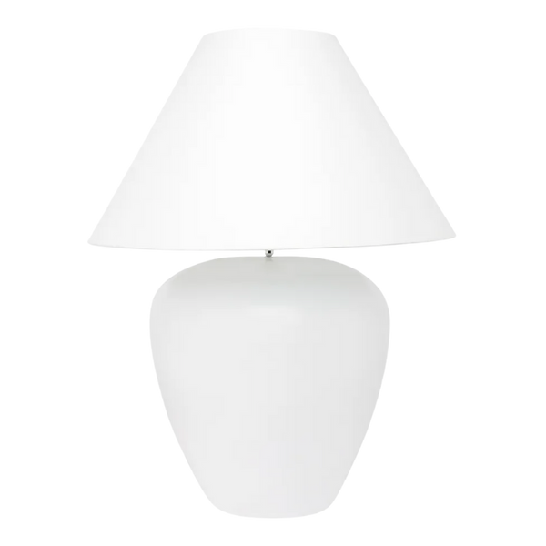 Jonah Table Lamp White with White Shade
