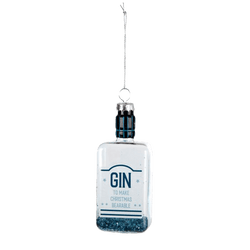 Gin Bottle Glass Ornament