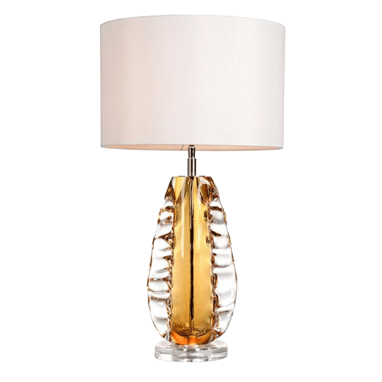 Mallie Amber Glass Lamp