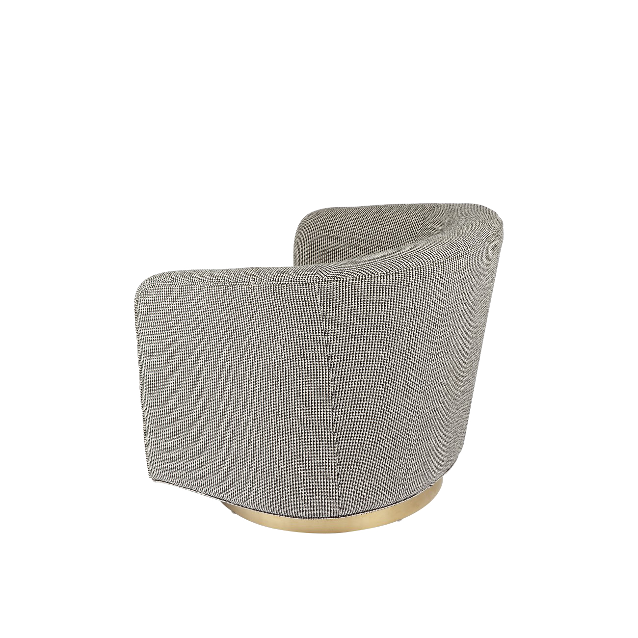 Dominik Swivel Armchair - Black and White