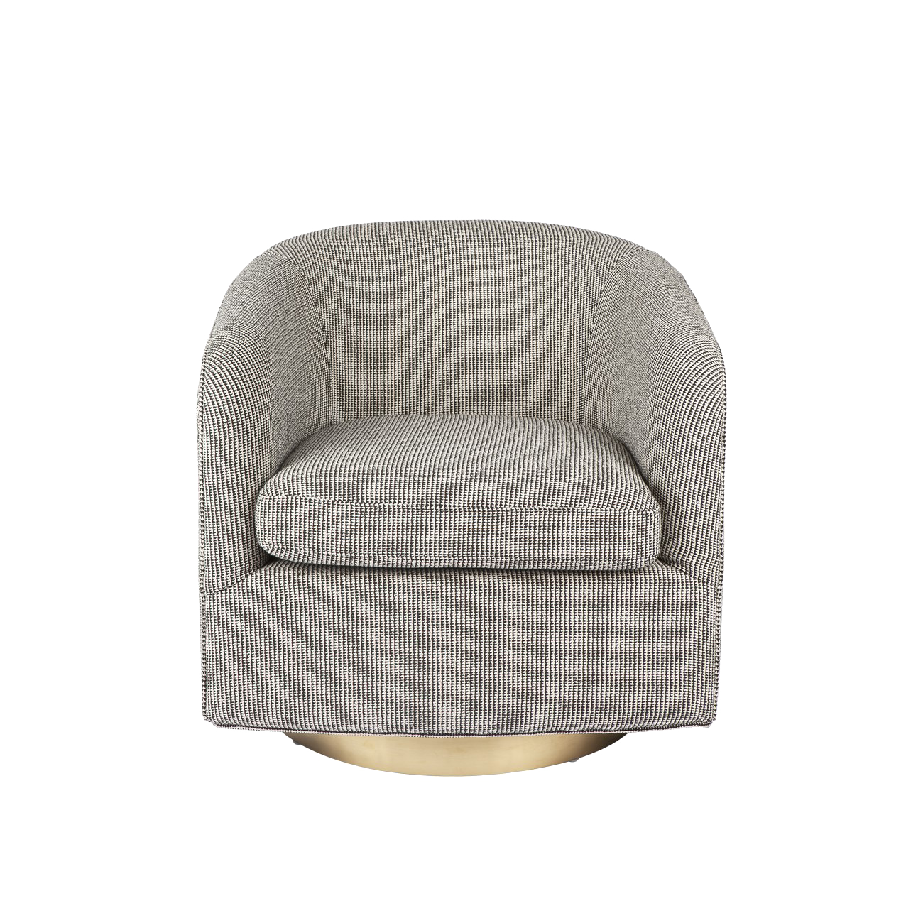 Dominik Swivel Armchair - Black and White