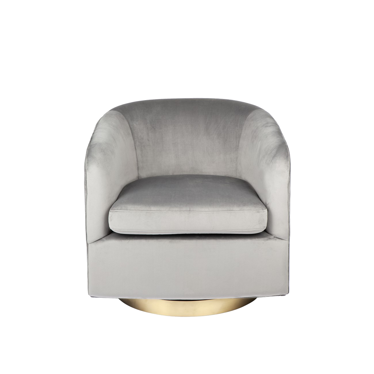 Dominik Swivel Velvet Armchair - Charcoal Grey