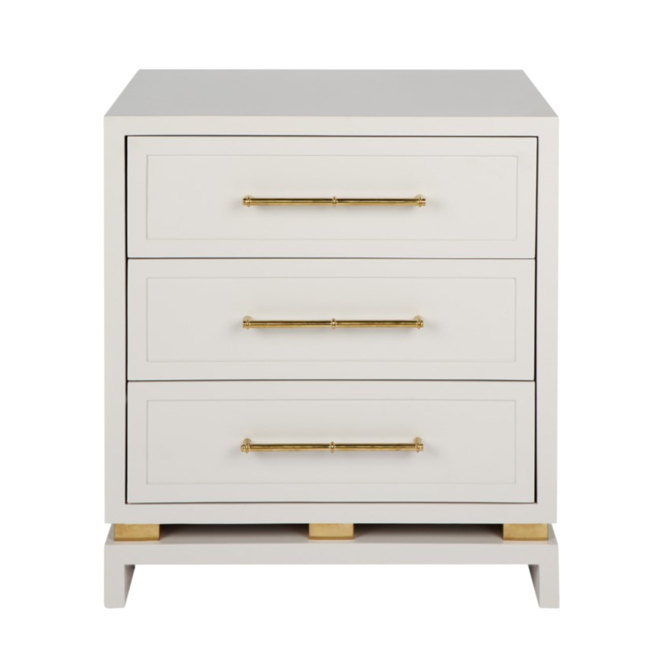 Cayson 3 Draw Bedside Table - Warm Grey