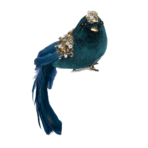 Velvet Bird Ornament