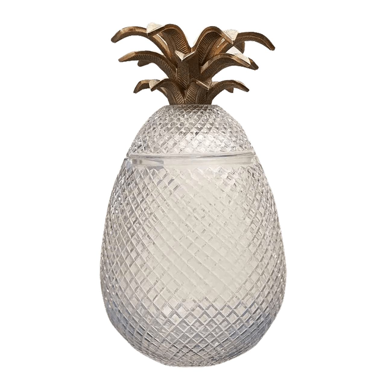 Art deco style crystal pineapple jar with gold leaf detailing | Pineapple home decor, Perth WA