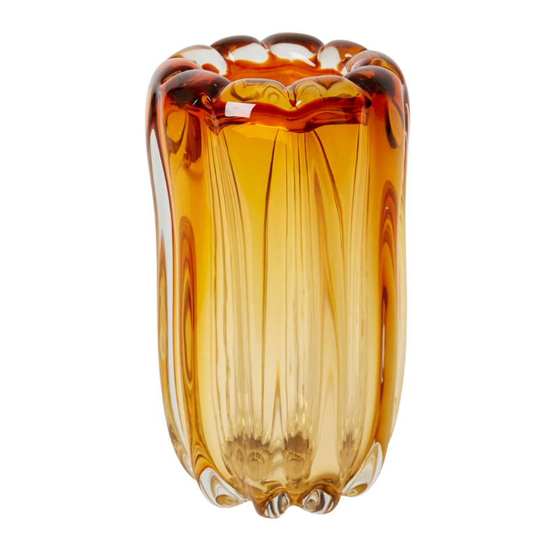 Audrey Amber Vase - Large