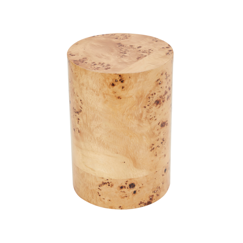 Bryant Burl Stool - Natalie Jayne Interiors