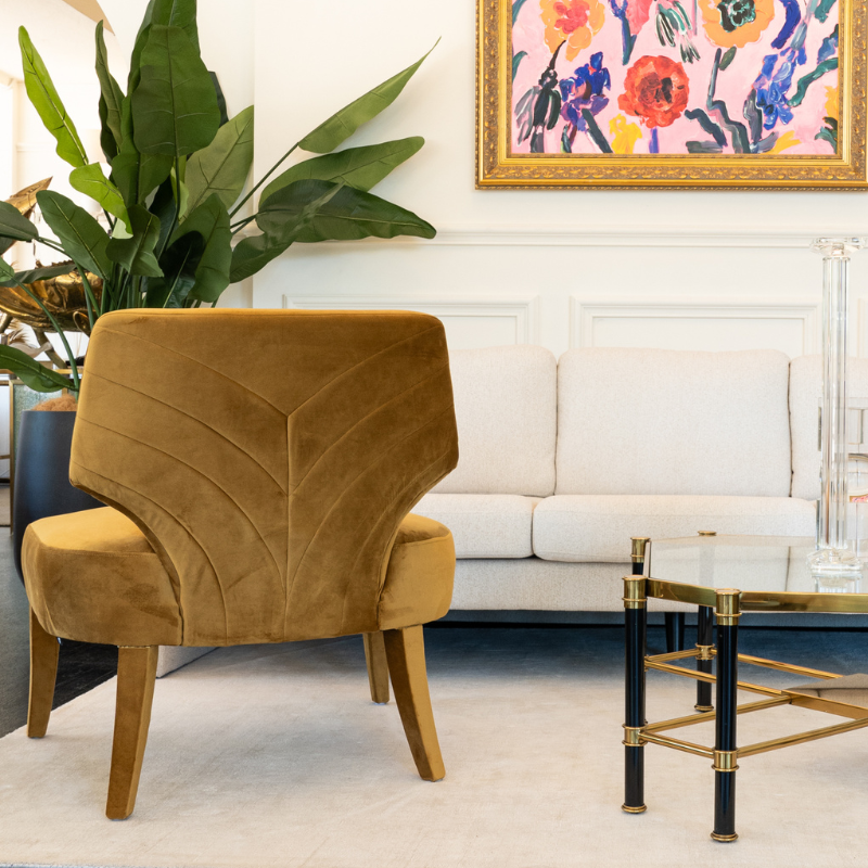 Otis Occasional Chair Gold | Natalie Jayne Interiors | Perth, WA