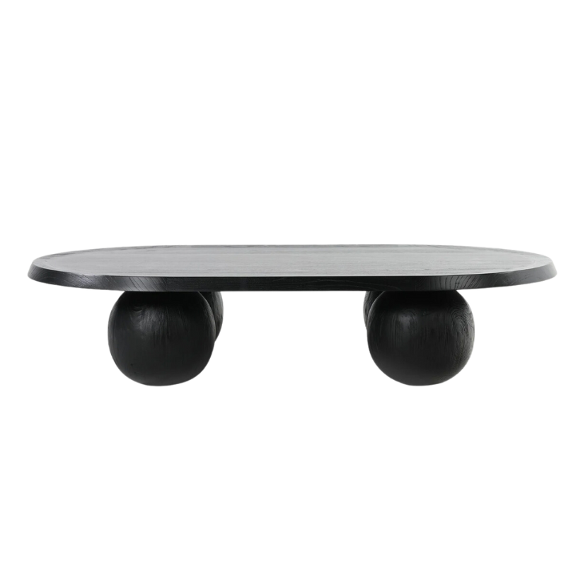 Elba Oval Coffee Table Black | Natalie Jayne Interiors | Perth, WA