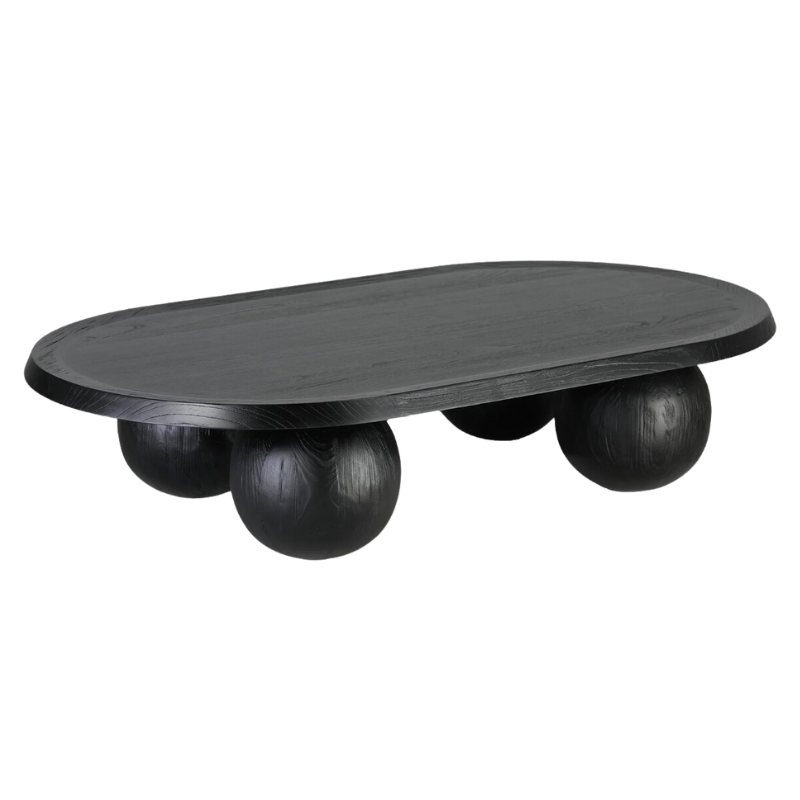 Elba Oval Coffee Table Black | Natalie Jayne Interiors | Perth, WA