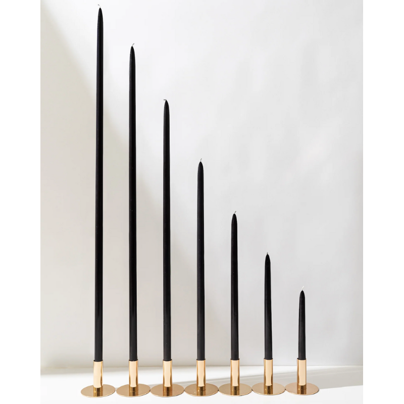 Hall of Flame Taper Candle Black | Natalie Jayne Interiors | Perth, WA