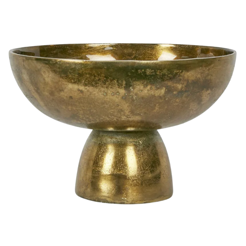 Tessi Footed Bowl Aged Gold | Natalie Jayne Interiors | Perth, WA