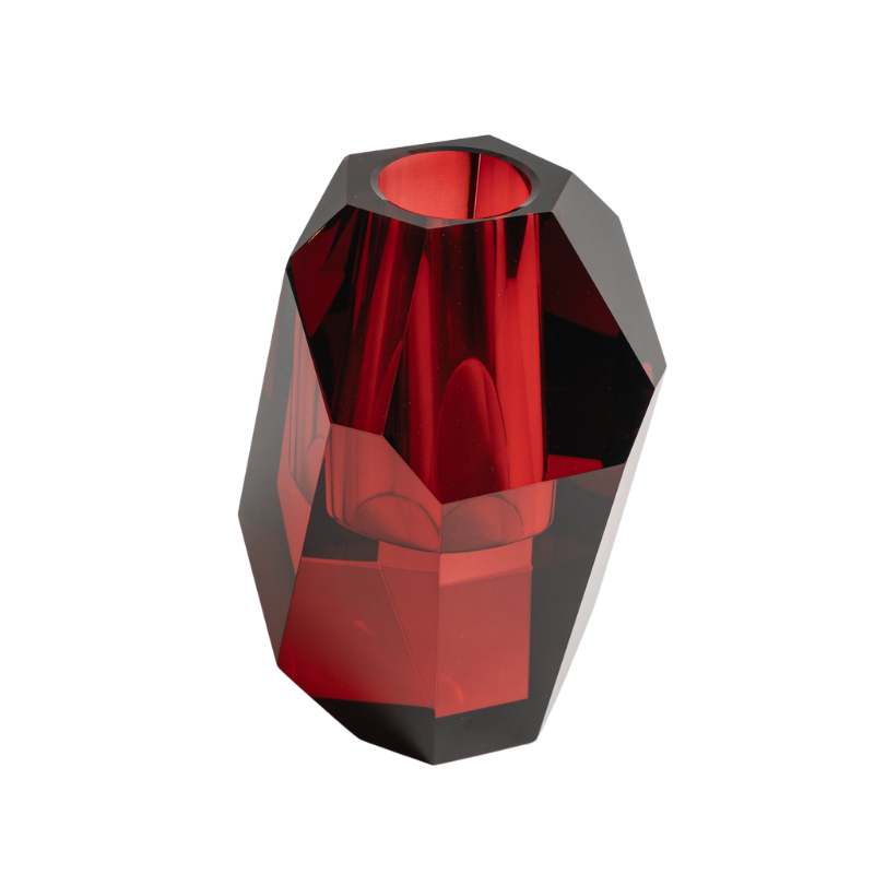 Chelmsford Crystal Vase - Ruby - Natalie Jayne Interiors