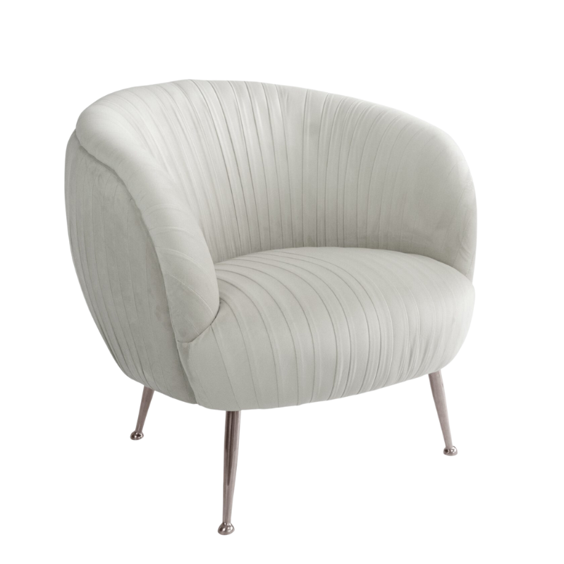 Kelly Velvet Armchair Argent Silver | Natalie Jayne Interiors | Perth, WA