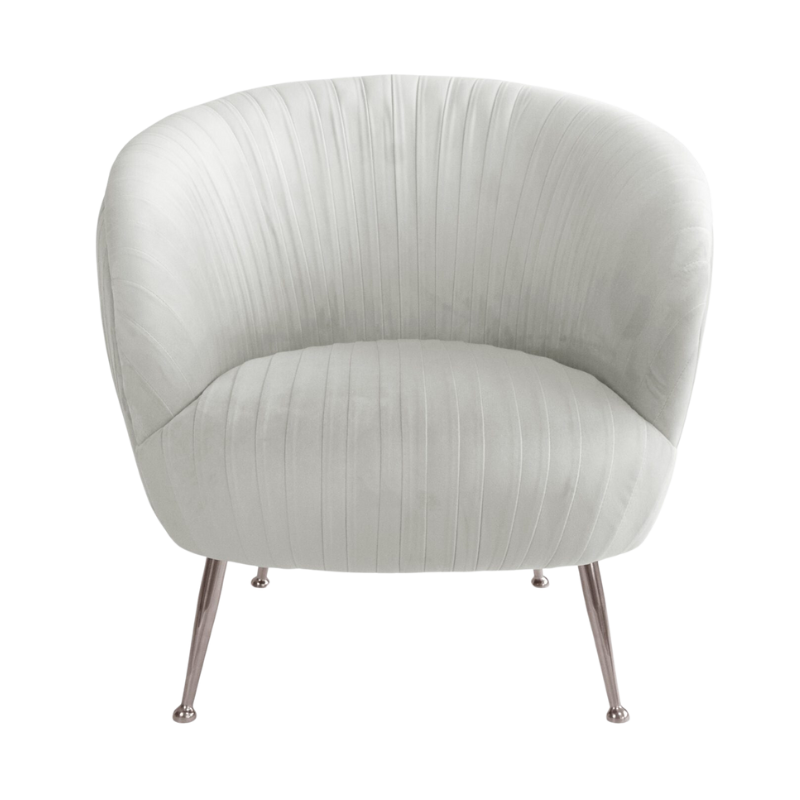 Kelly Velvet Armchair Argent Silver | Natalie Jayne Interiors | Perth, WA