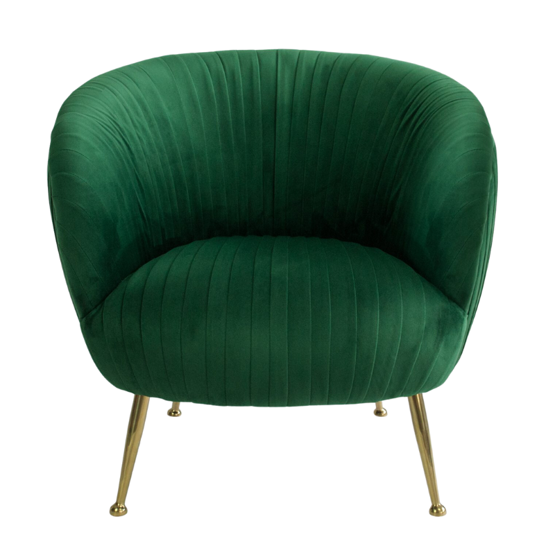 Kelly Velvet Armchair Emerald Green | Natalie Jayne Interiors | Perth, WA