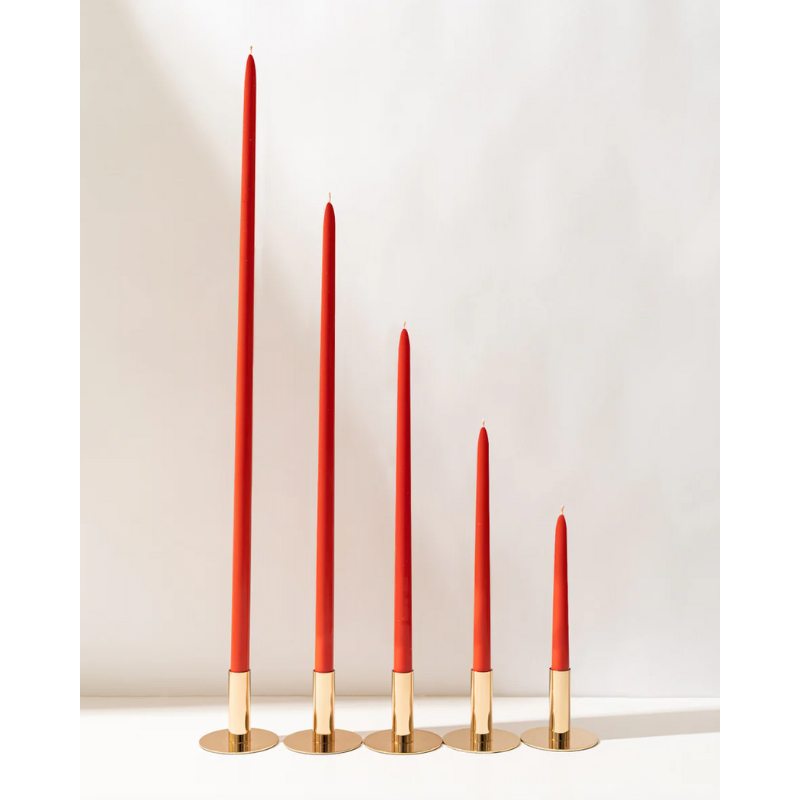 Hall of Flame Taper Candle Poppy Red | Natalie Jayne Interiors | Perth, WA