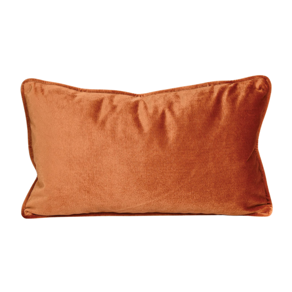 Burnt Orange Velvet Cushion | Natalie Jayne Interiors | Perth, WA