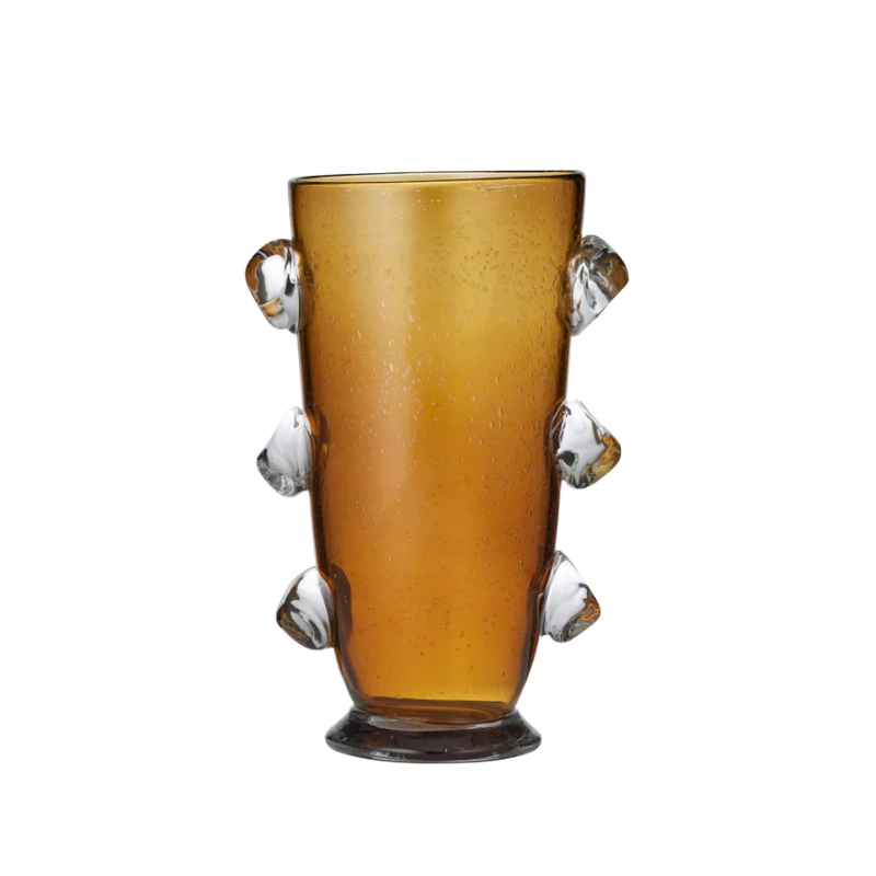 Carlo Glass Vase - Amber