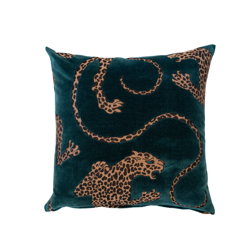Panthera Cushion - Teal - 50 x 50