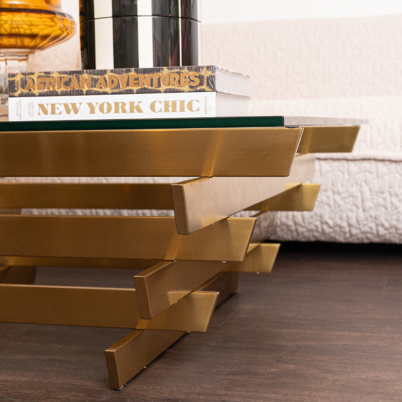 Newport Coffee Table - Brushed Brass