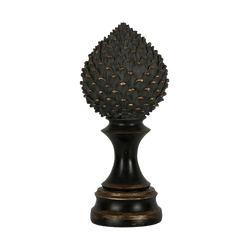Antique style black wooden artichoke featuring matte gold and bronzed painted accents - Home accessories & Home Decor, Perth WA