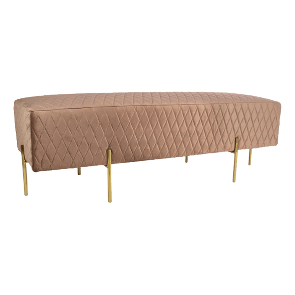 Coco quilted ottoman - vintage rose | Darcy & Duke, Perth WA
