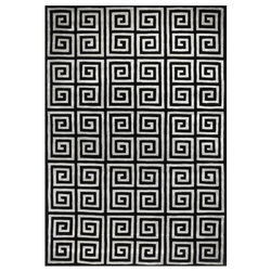 Gianni Rug - Black and Silver with Greek Key pattern - 240cm x 330cm - Rugs & Carpets, Perth WA