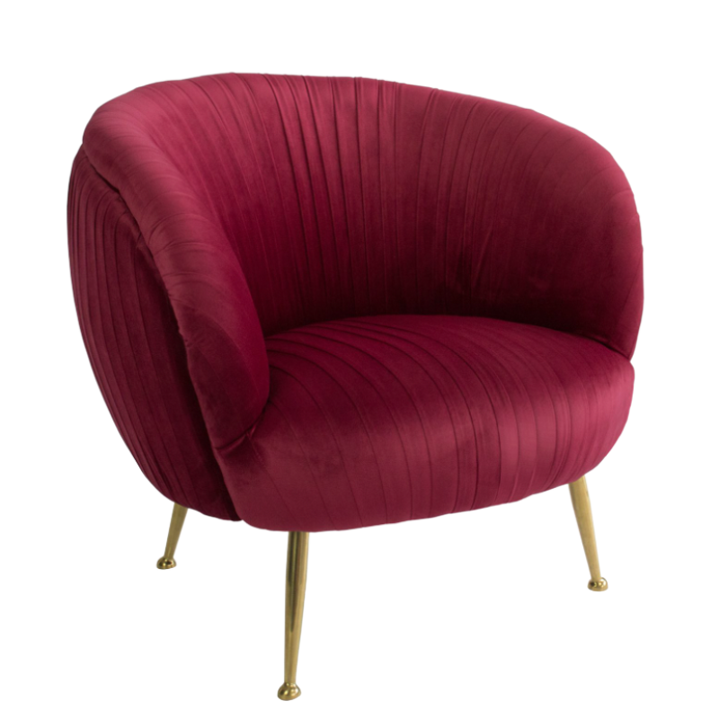 Kelly Velvet Armchair Ruby | Natalie Jayne Interiors | Perth, WA