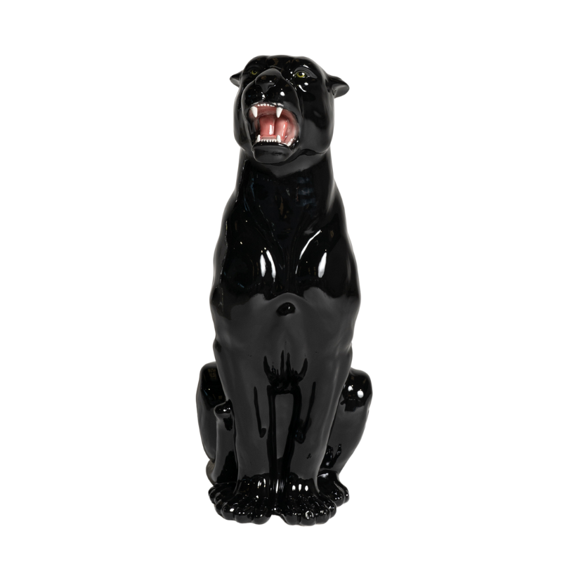 Large Sitting Panther Black | Articolo | Perth, WA | Luxury Home Accessories