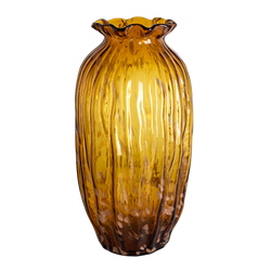 Robbins Amber Glass Vase