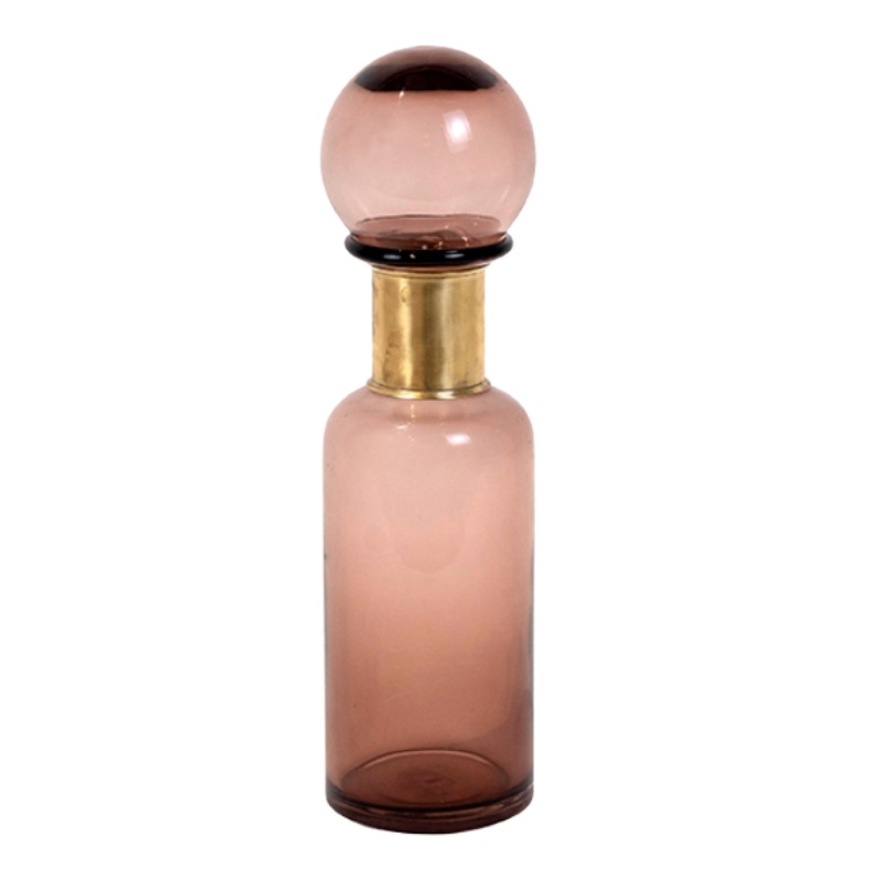 Hunter Plum Glass Bottle | Natalie Jayne Interiors | Perth, WA