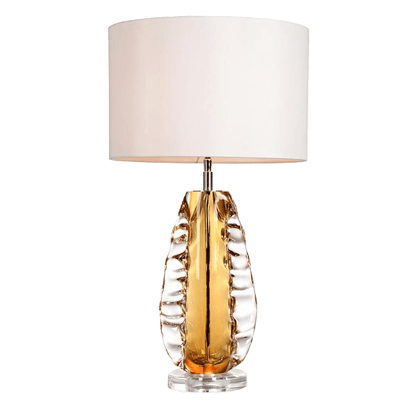 Mallie Amber Glass Lamp