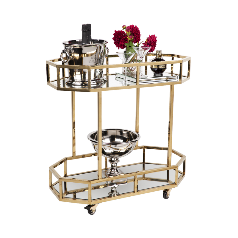 Townhouse Drinks Trolley - Gold