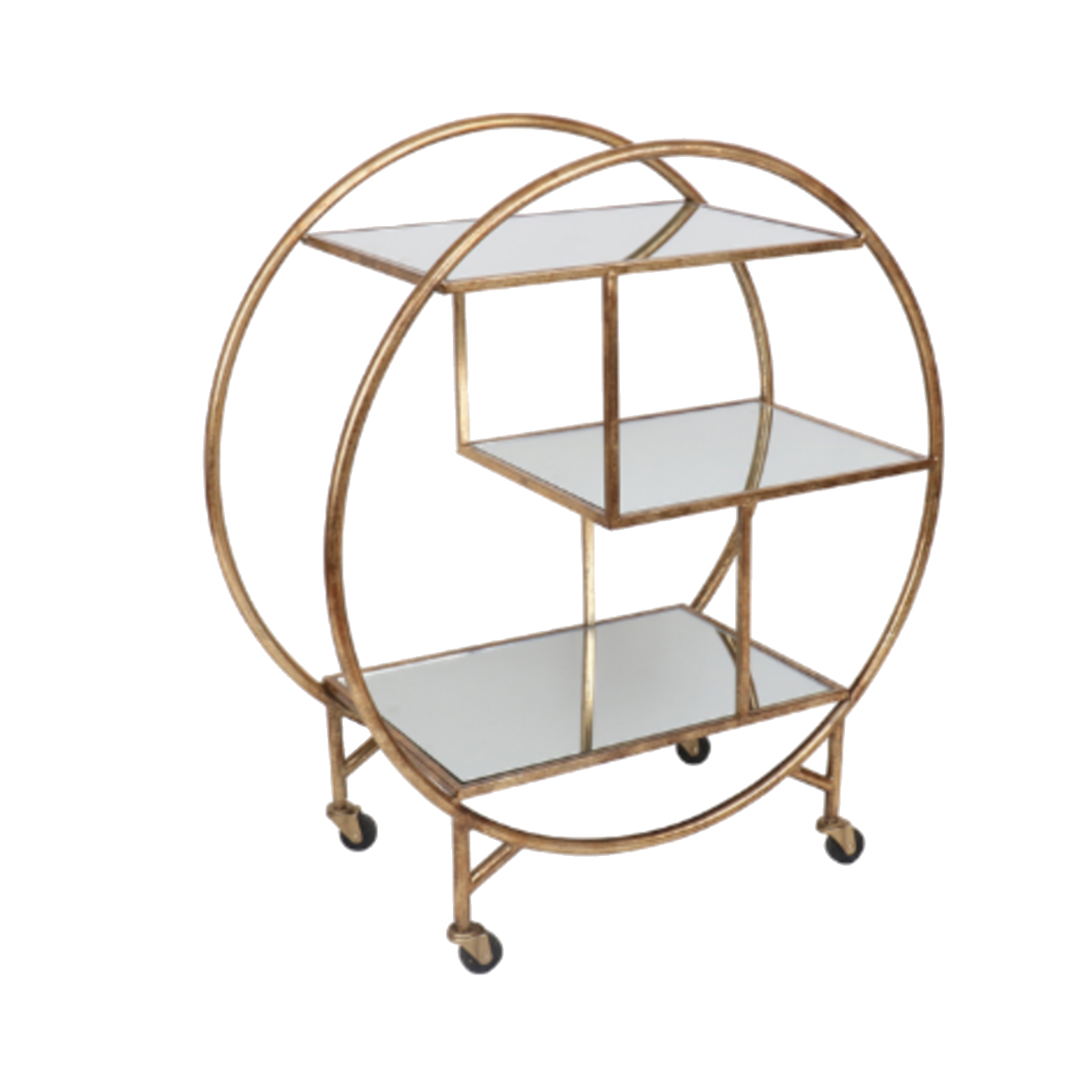 Deco Bar Trolley - Gold