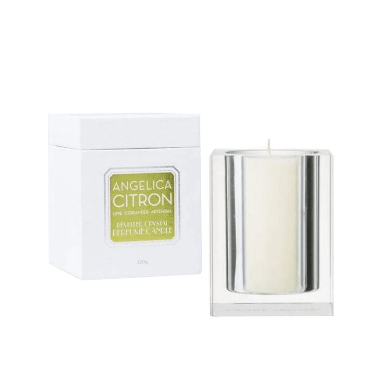 Apsley & Co Angelica Citron Bevelled Crystal Candle 220g - Perth WA