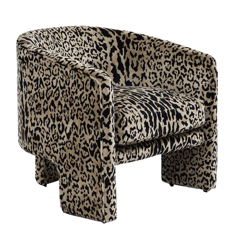 Leopard print velvet tub chair | Luxury armchairs and seating - Perth WA