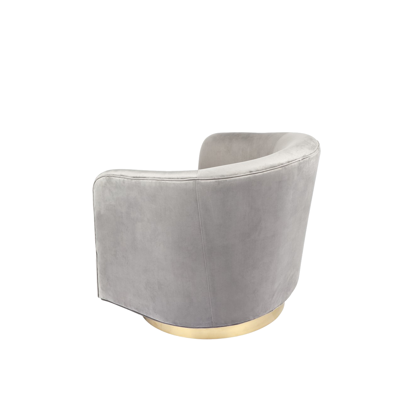 Dominik Swivel Velvet Armchair - Charcoal Grey