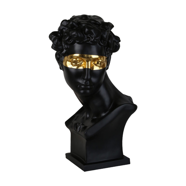Black Roman-style bust with gold swash across his eyes | Decorative accessories & figurines - Perth WA