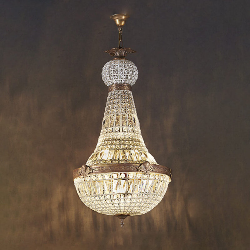Empire Style brass & glass chandelier | Pendant lighting Perth WA