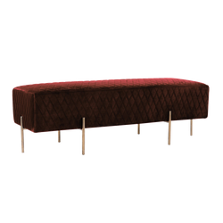 Stella Quilted Ottoman - Pinot