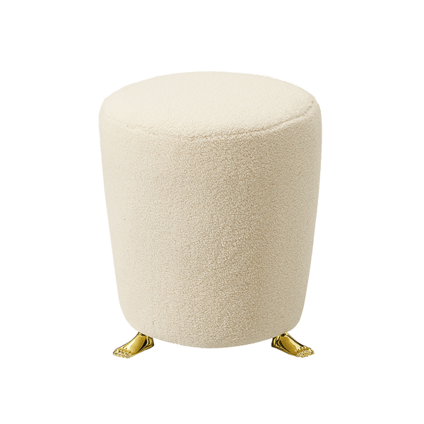 Boucle ottoman with feet detailing | Ottomans & Stools - Perth WA