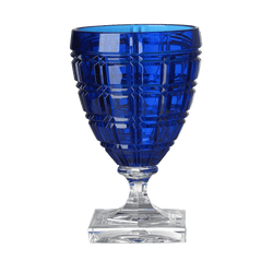 Regal Glass Cut Urn Vase - Sapphire Blue - Vases & Urns, Perth WA